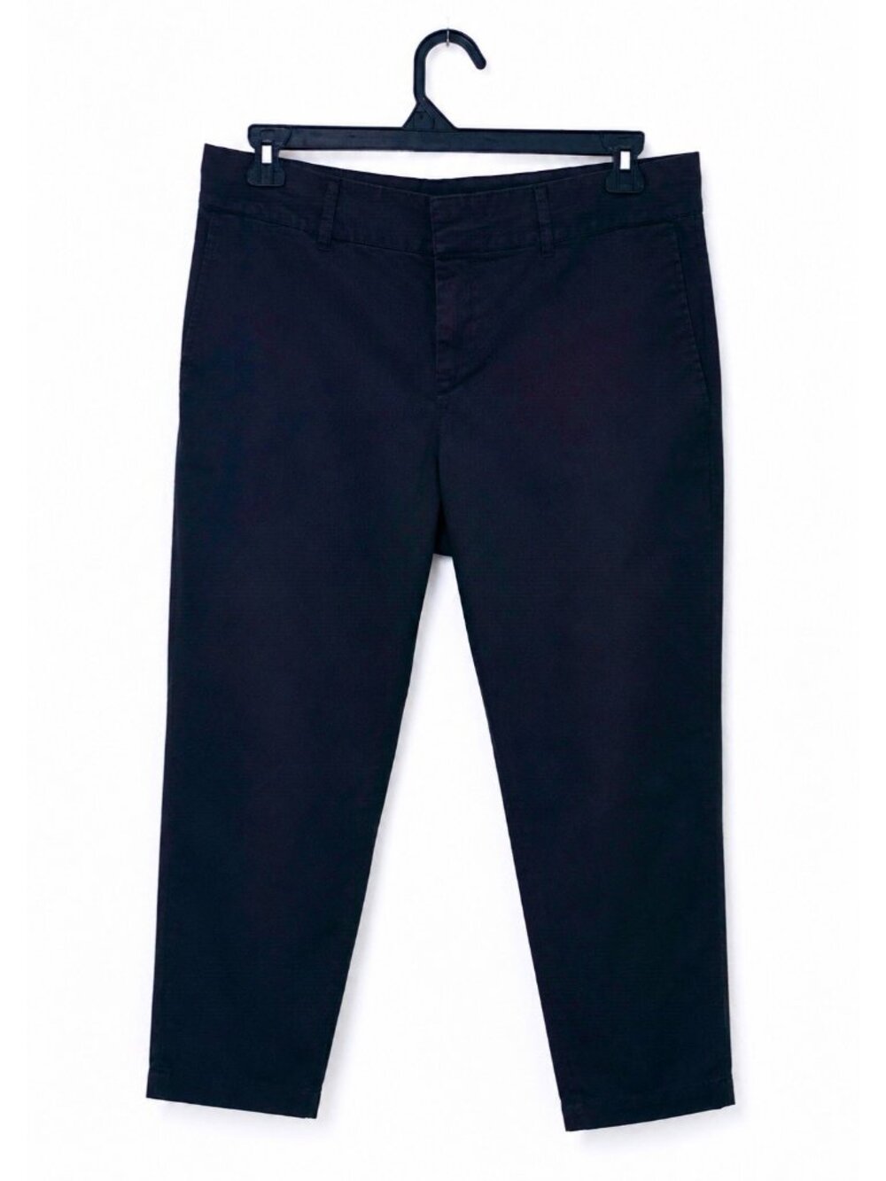 Dark green Straight-Leg Chino Pants With Buttoned Back Pockets Belt Loops And Cl